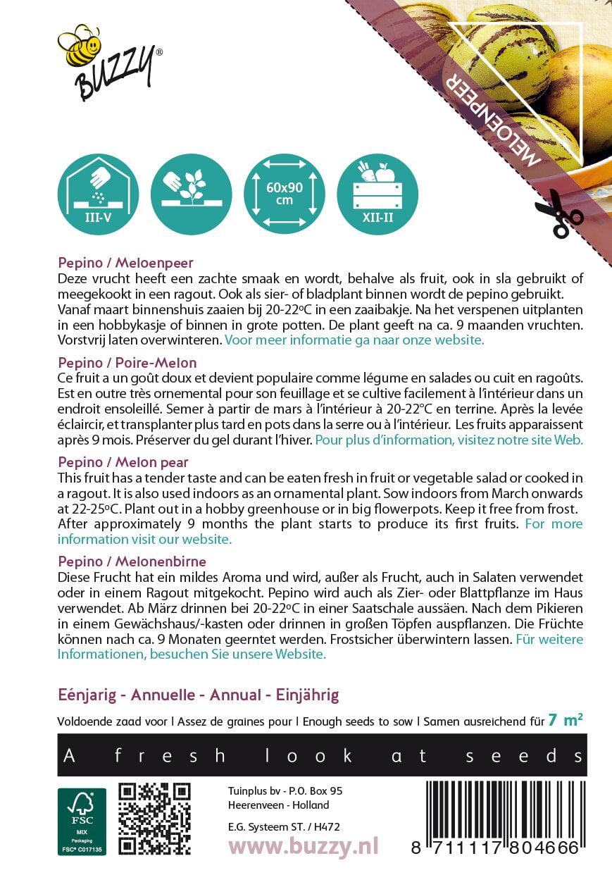Pepino - Meloenpeer - 15 Zaden