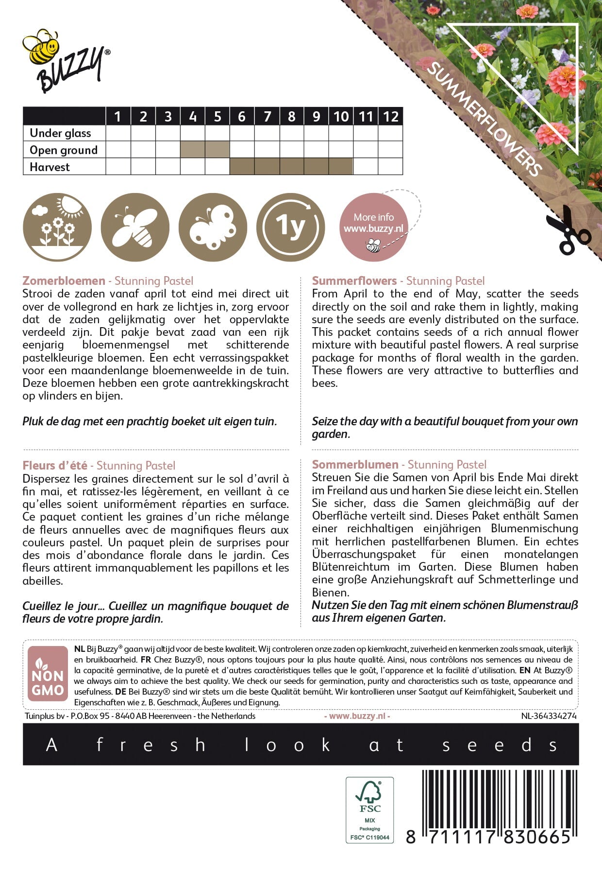 Zomerbloemen - Stunning Pastel - 3g