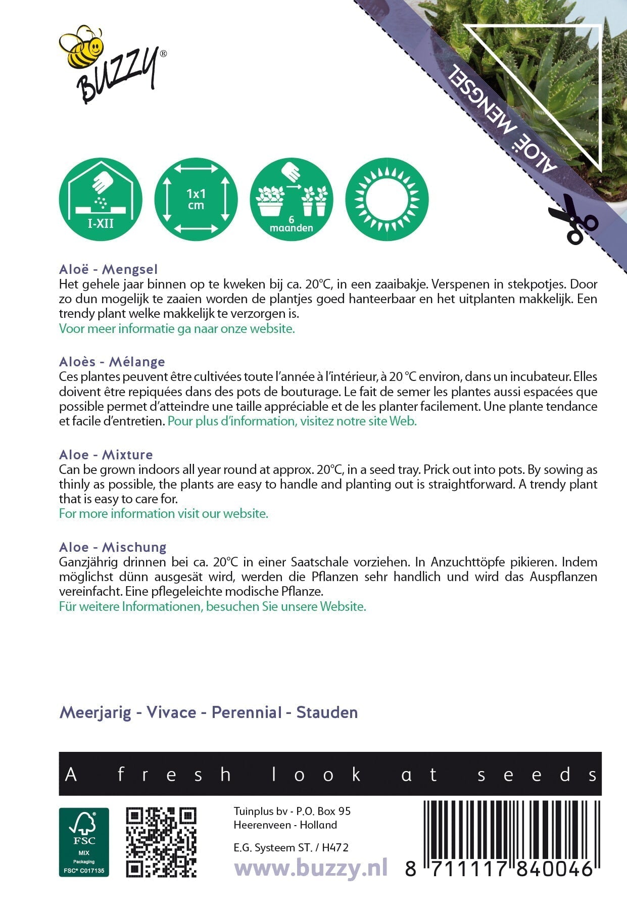 Aloë Vera - Mengsel - 5 Zaden