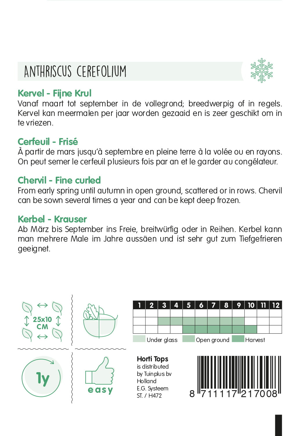 Kervel - Fijne Krul - 10g