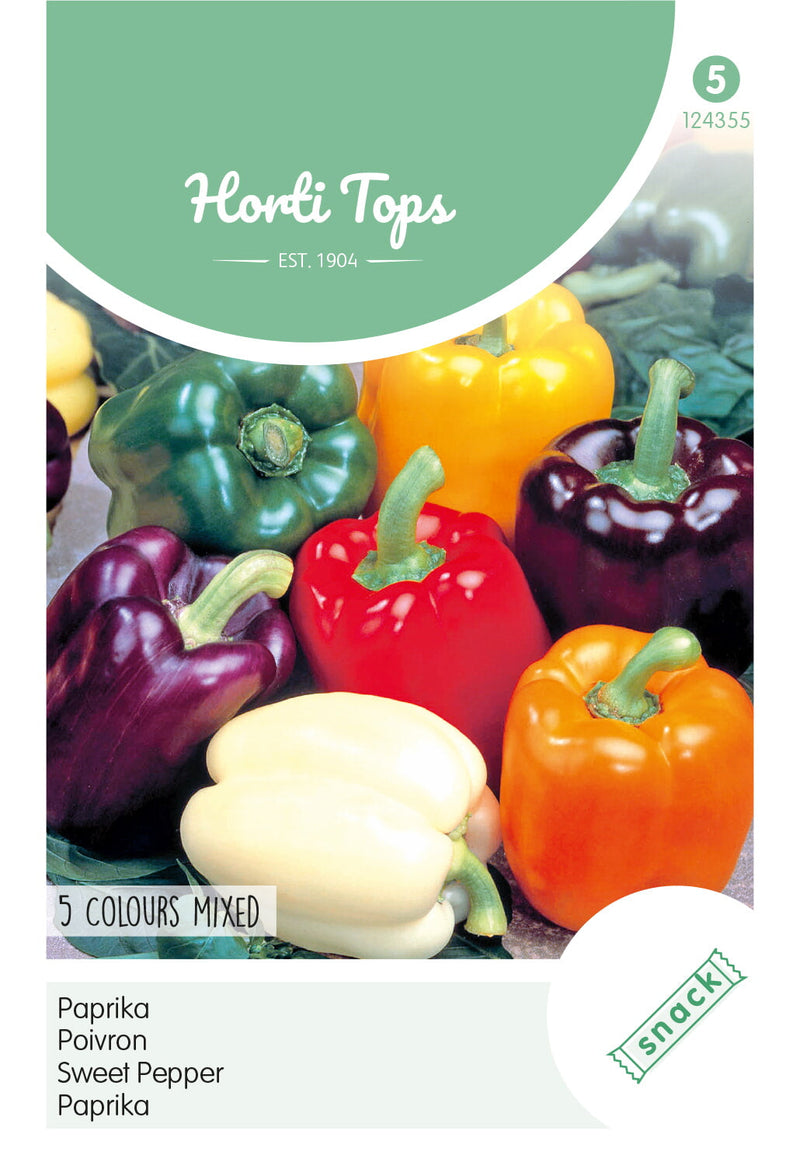 Bell Pepper - 5 Colours Mix - 25 Seeds