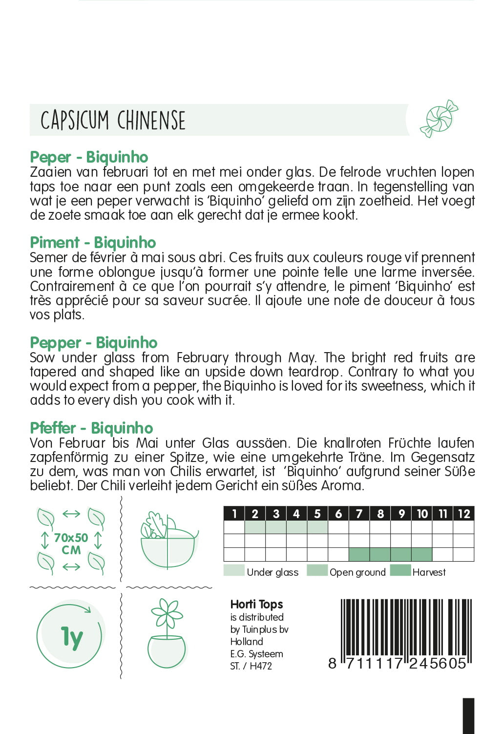 Peper - Biquinho - 10 Zaden