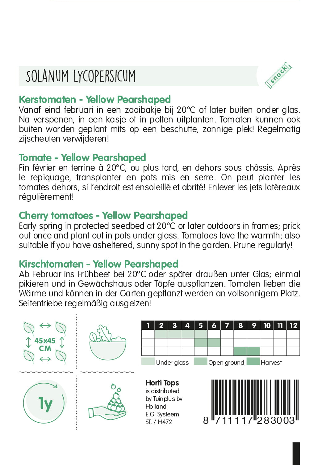 Tomate - Gelbe Birnenform - 0,5g
