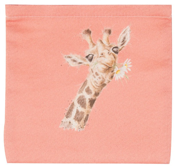 Foldable Shopping Bag - Giraffe - Flowers-2