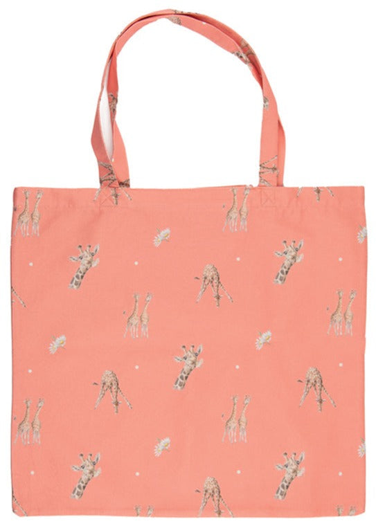 Foldable Shopping Bag - Giraffe - Flowers-3