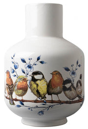 Tall Ball Vase Forest Birds-1